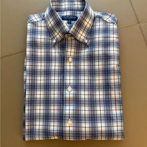 Peter Millar Crown Crafted Men’s Long Sleeve Button Down Plaid Shirt. Size M.